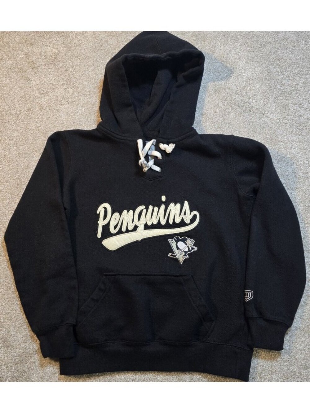 Old Time Hockey Pittsburgh Penguins Hoodie Sweatshirt Applique Embroidery Size S